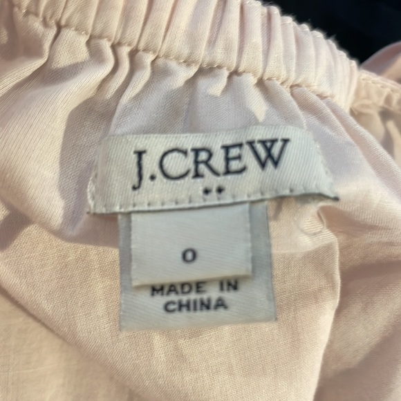 J.Crew Factory Light Pink Cotton Ruffle Shift Short Casual Dress - Picture 2 of 9